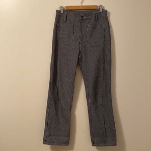 Gently Used Women’s Lykke Wullf Size 6 Blue And White Striped Jeans